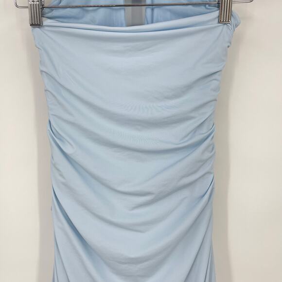 Maygel Coronel | Villadiego Dress in Arctic Powder Blue Maxi Rosettes One Size - Picture 14 of 16